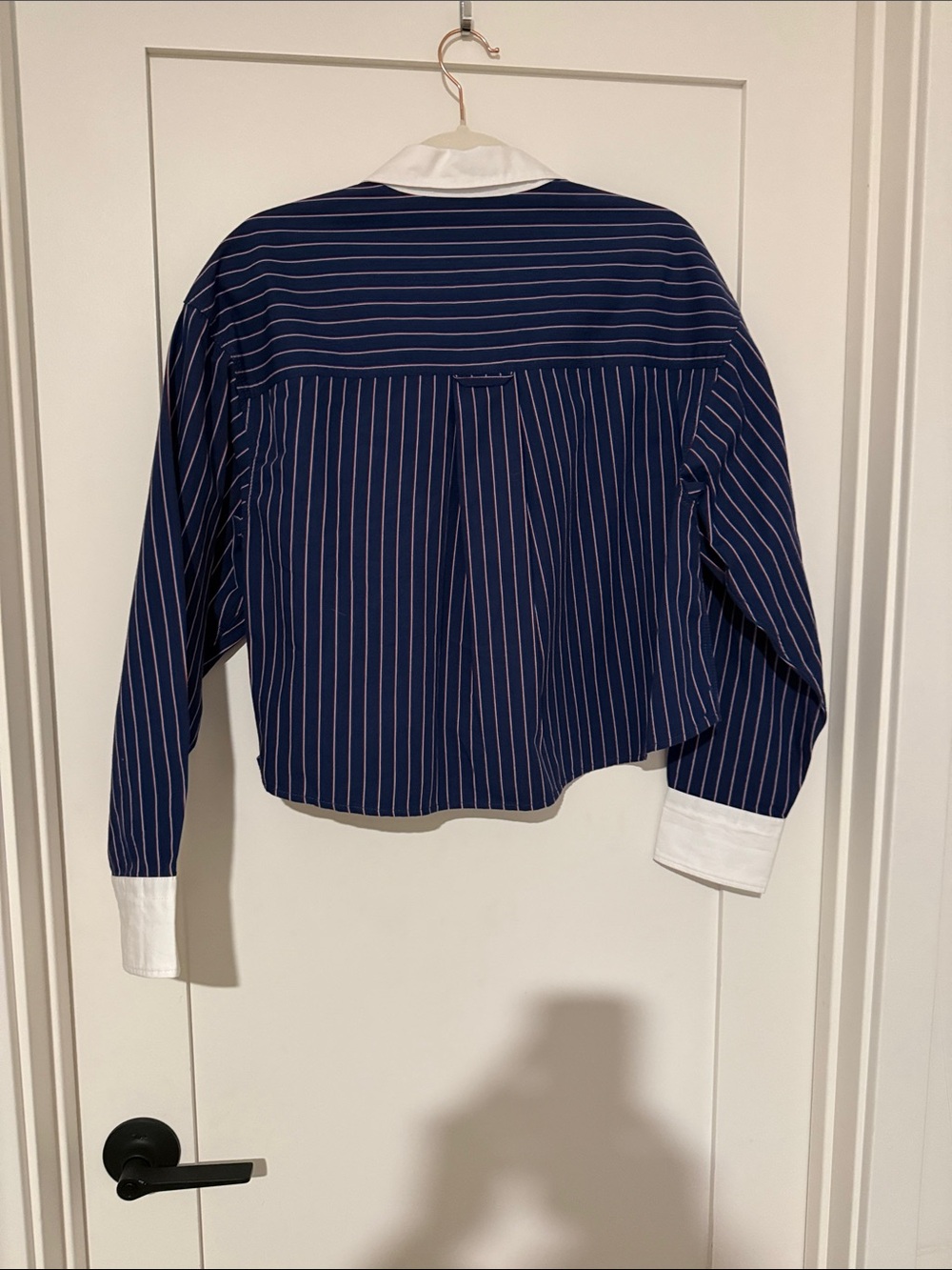 J. Crew étienne cropped button up shirt in striped cotton poplin - Picture 3 of 4
